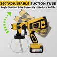 thumbnail image 7 of Cordless Paint Sprayer with Battery 2 of 4000mAh, 5 Nozzles & 3 Adjustable Spray Modes, Spray Paint Gun with 1400ML Container, Handheld Paint Sprayer for House Painting Furniture Cabinets Fence Wall, 7 of 7