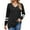 Black, variant on Womens Plus Size Tops Long Sleeve V Neck Patchwork Fall Winter Casual Loose Pullover Work Blouse Tops,Light Blue,2XL