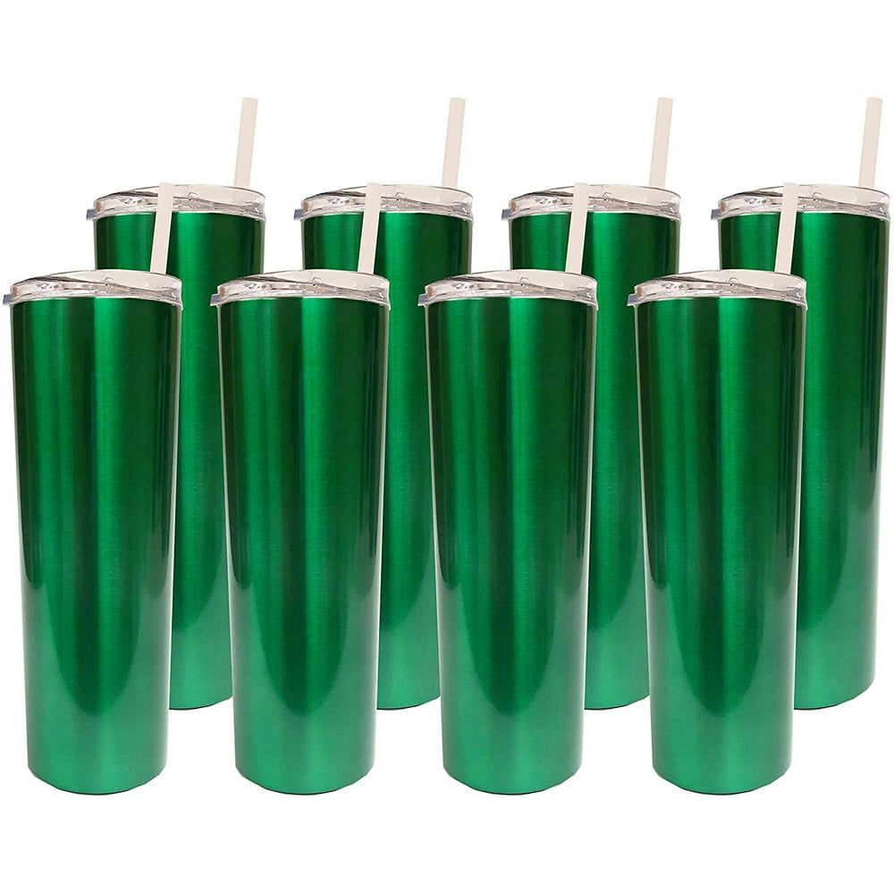 Green Metallic Stellar 20 oz. Skinny Steel 8 Pack Double Wall Stainless