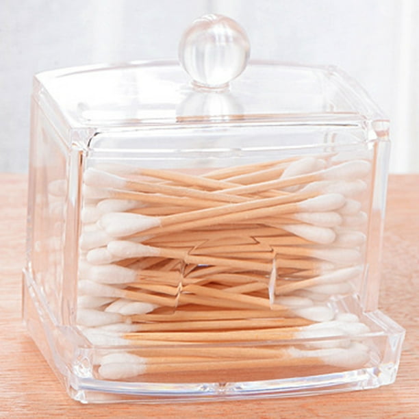 Acrylic Qtip Holder, Cotton Swab Pads Holder, Qtip Cotton Buds Ball