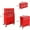Red-2, variant on 5/8-drawer rolling toolbox, tool storage cabinet with lockable wheels, detachable top, drawers and side hooks, mechanical tool storage box for garage, warehouse and maintenance workshop