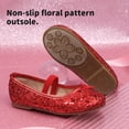 thumbnail image 3 of Dream Pairs Girls Kids Mary Jane Shoes Ballerina Flat Shoes Party Wedding Dress Shoes BELLE_01 RED Size 4T, 3 of 5