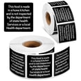 thumbnail image 1 of Pegatinas de comida Janlaugh, 500 unidades, estilo Cottage Food Law, 3,81 cm, negras, 1 of 6