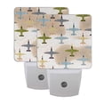 thumbnail image 6 of Yayeee LED Plug in Night Light for The Home with Auto Dusk to Dawn Light Sensors, 2 Pack, Colorful Airplanes Pattern, 6 of 6