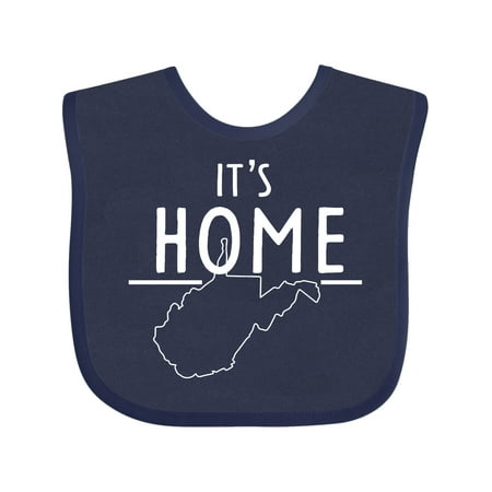 

Inktastic It s Home- State of West Virginia Outline Gift Baby Boy or Baby Girl Bib