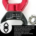 thumbnail image 1 of Baohd Swing Swivel 30KN Rotational Device Dance Hammock 360 Degree Climbing Rope Connector Mountaineering Spinner Swivels Hardware Red Blue, 1 of 9