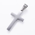 thumbnail image 2 of Tarnish Resistant 304 Stainless Steel Pendants Cross Stainless Steel Color 28x15.5x1.9mm Hole: 8x5mm, 2 of 2