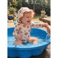 thumbnail image 6 of BemeyourBBs Toddler Baby Girl One-Piece Swimsuit with Sun Hat Set Infant Girls Bathing Suit Long Sleeve Rash Guard Flower Bow Print Ruffled Swimwear Summer Beach Wear, 6 of 9