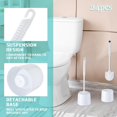 thumbnail image 4 of 24 Sets Toilet Brush and Holder Set for Bathroom Toilet Bowl Brush Scrubber with Caddy for Deep Cleaning, 14.57 Height (White), 4 of 13