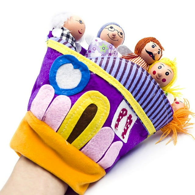 Christmas Finger Puppet Toy Christmas Cloth Gloves Home Decoration