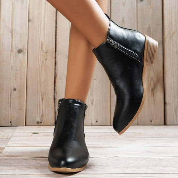 Ladies leather booties outlet