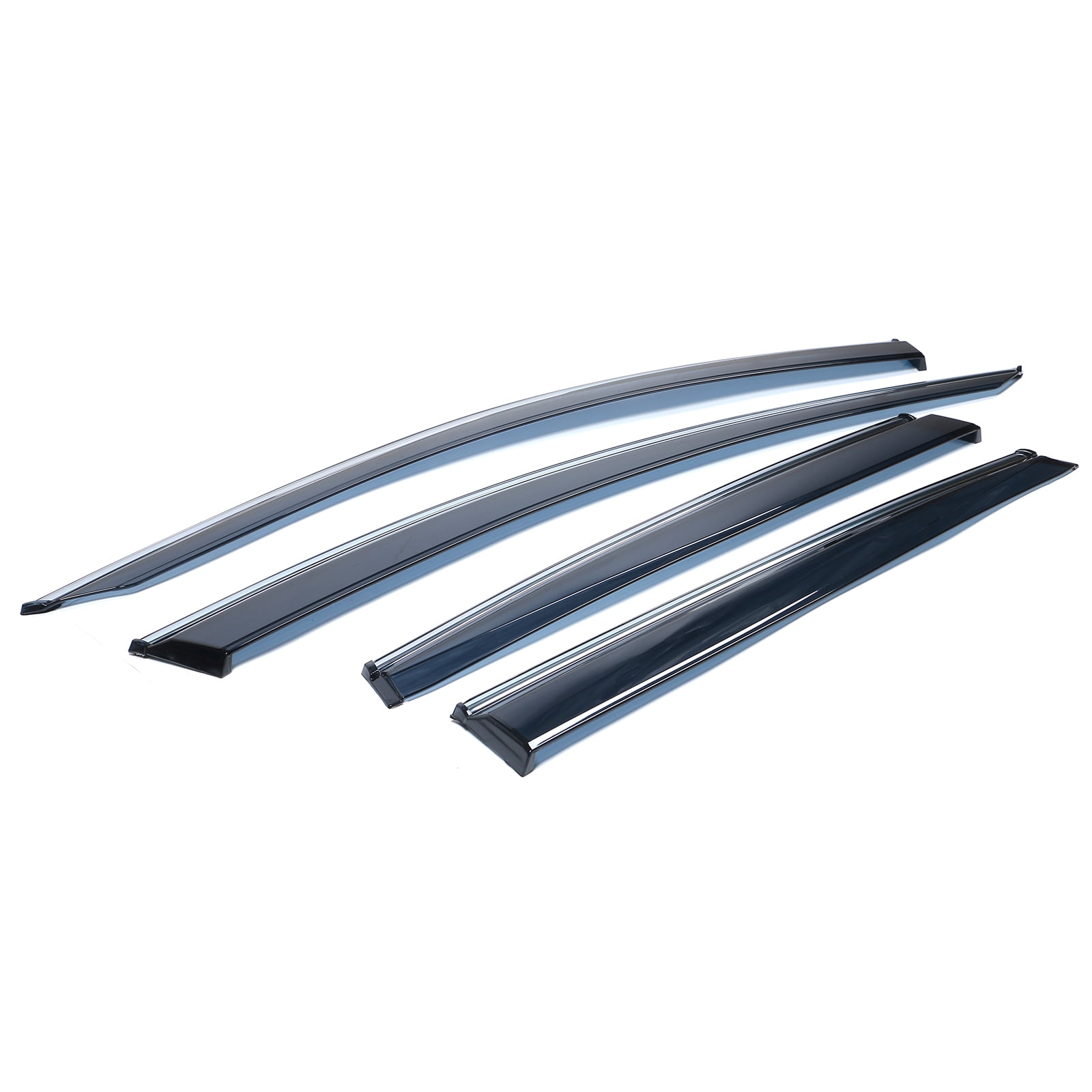 Ikon Motorsports Compatible with 17-22 Honda CRV Polycarbonate Window Visors Vent Windshield Deflector Rain Guard W/ Chrome Trim 4Pc Set Outside Mount 2017