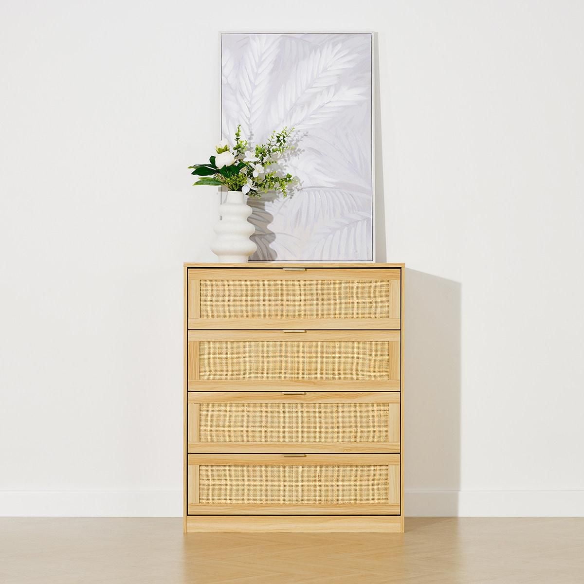 Anko Fraser Rattan 4 Drawer Dresser
