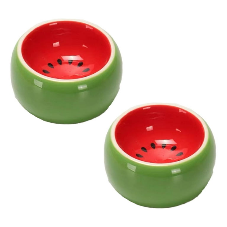 2pcs Hamster Food Bowl Ceramic Food Dish and Water Bowl for Bunny Guinea Pig Gerbil Hamster