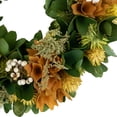 thumbnail image 4 of Northlight Mixed Shaved Wood Florals Artificial Small Spring Wreath - 11" - Orange, 4 of 9