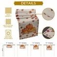 thumbnail image 5 of ERUNPONLY Orange Yellow Pumpkin Fall Table Runner - 108 Inch Long Thanksgiving Maple Leaf Checked Cotton Linen Blended Dress Scarves Farmhouse Table Runner for Kitchen Dining, Coffee Table, 13"x108", 5 of 8