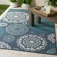 thumbnail image 3 of Mark&Day Outdoor Rugs, 6x9 Ethan Cottage Indoor/Outdoor Charcoal Area Rug, Non Shedding Navy Blue White Carpet for Patio, Porch, Deck, Bedroom, Living Room or Kitchen (5'11" x 8'10"), 3 of 6