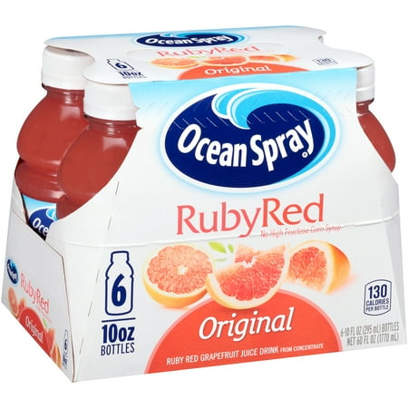 Ocean Spray Fruit Juice, Ruby Red Grapefruit, 10 Fl Oz, 6 Count