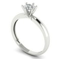 thumbnail image 2 of Solitaire Engagement Ring for Women - 0.5ct Moissanite in 14K White Gold Promise Ring, 2 of 6