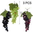 thumbnail image 3 of Jiibva Artificial Grapes, 3 Bunches of Fake Decorative Grapes Simulation Fruit with Artificial Vines Lifelike Leaves Hanging Ornaments for Wedding Home Party Garden, 3 of 7
