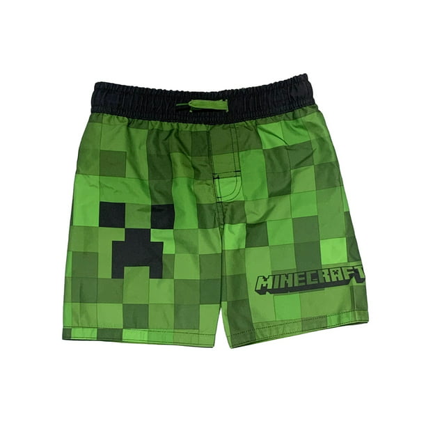 Minecraft Boys' Creeper Swim Trunks, Sizes XS-L - Walmart.com