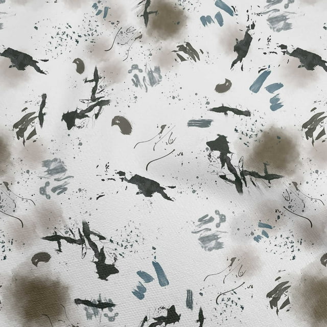 oneOone Cotton Silk Dark Green Fabric Abstract Sewing Material Print Fabric By The Yard 42 Inch Wide