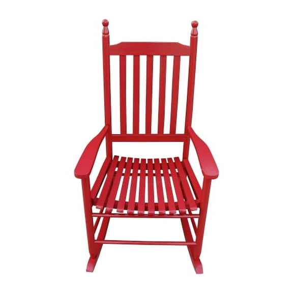 Cterwk Wooden Rocking Chair for Living Room, Garden, Red