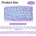 thumbnail image 2 of 12 Yards Purple Sequin Trim Flat Sequins Beaded Strip Rick Rack Wave Woven Trimming Metallic Glitter RIC Rac Braid Fabric Ribbon for Sewing Making Crafts Gift Wrapping Wedding Supply, 2 of 9