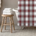 thumbnail image 3 of Creative Products Red Gray Plaid 71x74 Shower Curtain, 3 of 7