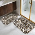 thumbnail image 5 of Brown and White Leopard Print Bath Mat Set Of 2,Non-Slip Rug for Bathroom,Kitchen,Bedroom,Entrance, 30x17 and 23.5x15.7 Inches, 5 of 5