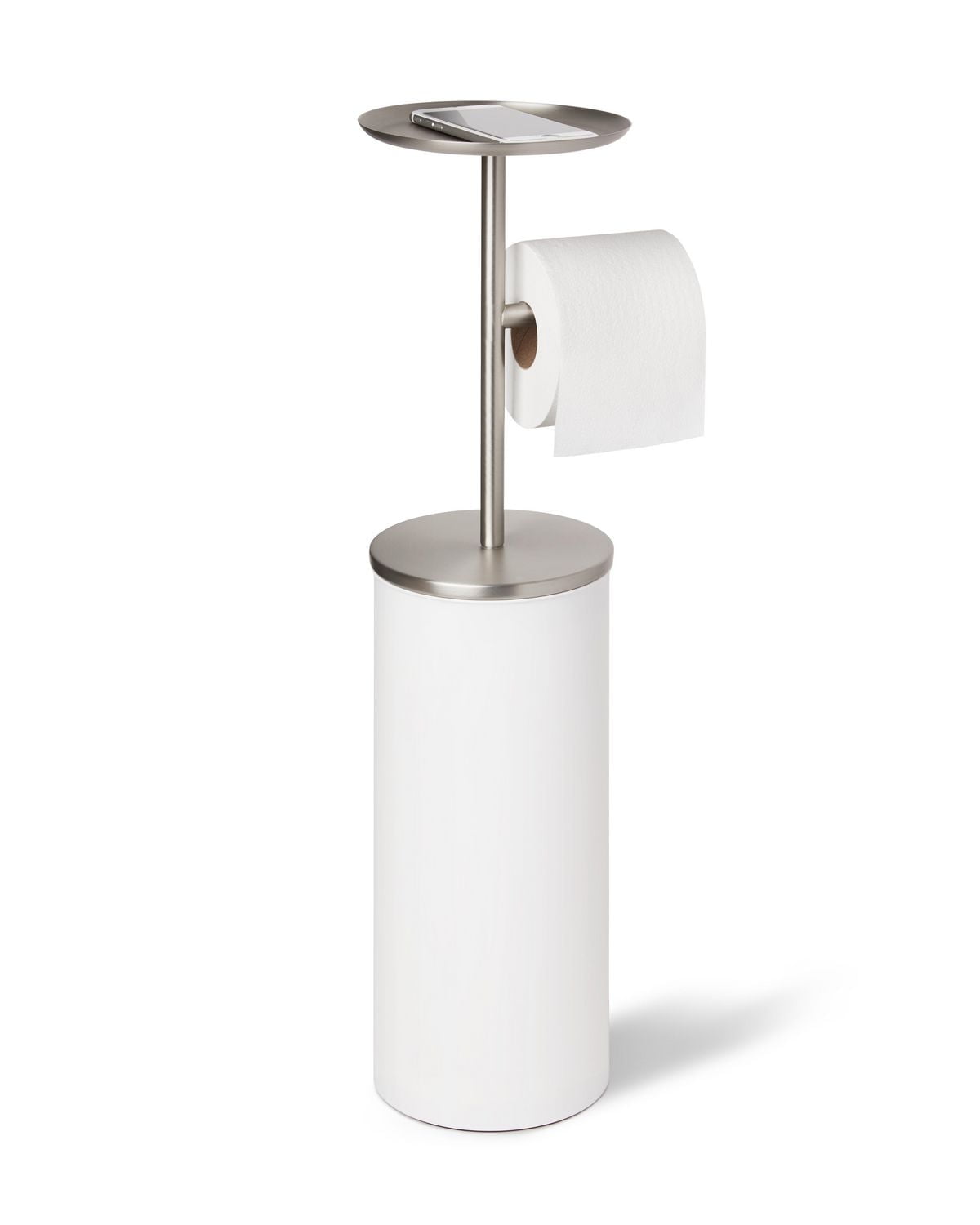 Portaloo Toilet Paper Stand White/Nickel