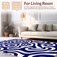 thumbnail image 2 of ODIKA 6' x 9' Machine Washable Non-Slip Area Rug, Abstract Swirl High Traffic Rug, Blue, 373008, 2 of 7