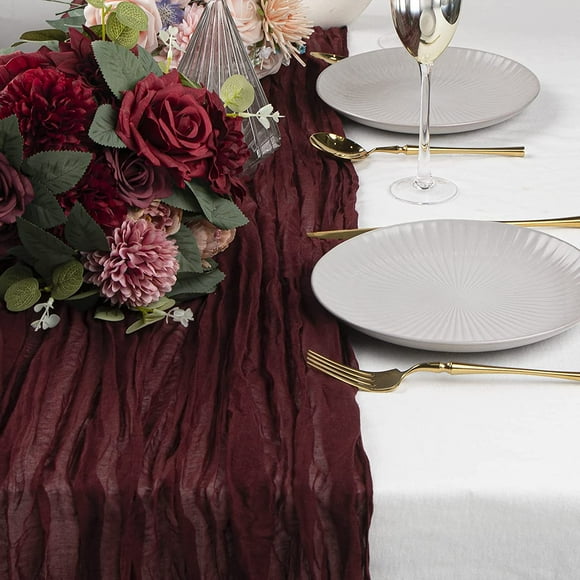 Bridal and baby shower table decorations x 35 x for birthday parties inch gauze table runner