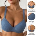 thumbnail image 2 of Betivan Women's Bra Solid Color Lace Underwire Push-Up Anti-Sagging Breathable Soft High Elasticity Non-Slip Adjustable Shoulder Straps Summer Daily Casual Office Fashion Everyday Comfort Bra, 2 of 8