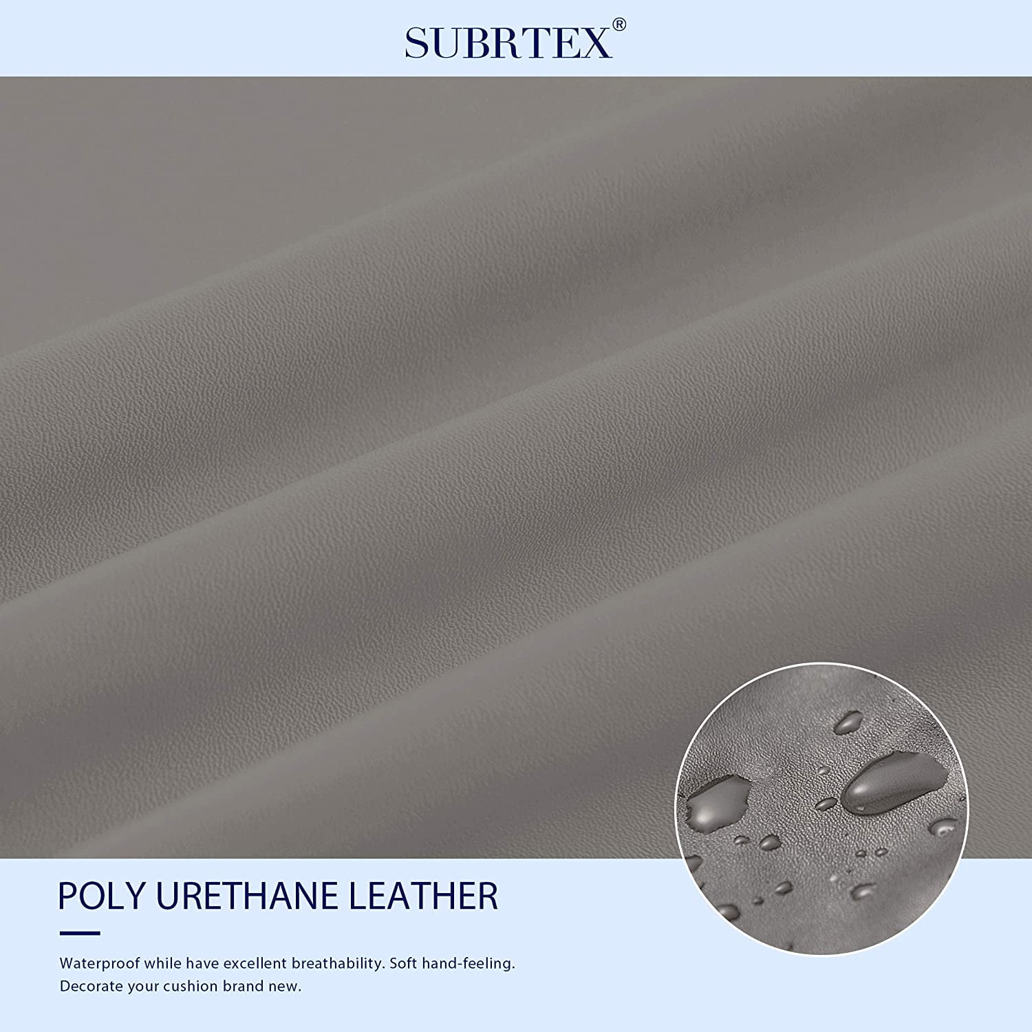 Subrtex Stretch PU Leather Sofa Seat Covers Couch Cushion Cover Waterproof Furniture Protector (Sofa, Taupe)