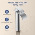 thumbnail image 3 of TVOFEK Tall Waterfall Bathroom Vessel Sink Faucet Single Handle, One Hole Chrome Bathroom Faucet with Metal Pop up Drain and cUPC Hoses, 11 inch Faucet for Basin Bath, 3 of 14