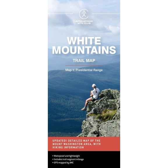 AMC White Mountains Trail Map 1: Presidential Range, (Paperback)