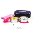 thumbnail image 3 of Midday Maxx Fresh Stainless Steel Lunch Box Set - Red | 2 Containers, 350ml Each - Spill Proof Containers | Airtight, Freezer Safe, Microwave Safe, Dishwasher Safe, 3 of 3