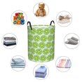 thumbnail image 6 of Balery Green Lemon Slices Round Laundry Basket with Handles Waterproof Freestanding Laundry Hamper for Clothes Toys in the Dorm and Family-, 6 of 8