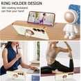 thumbnail image 6 of for Samsung Galaxy S23 Plus Case with Ring Holder Kickstand [with Magnetic] Soft TPU Shockproof Electroplated Protective Slim Phone Case for Galaxy S23+ White Astronaut, 6 of 11