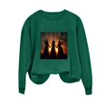 thumbnail image 5 of Jsaierl Halloween Sweatshirts for Women Cute Witch Graphic Pullovers Vintage Classic Crewneck Long Sleeve Sweater Tops Halloween Party Supplies, Sizes S-2XL, 5 of 7