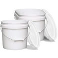 thumbnail image 1 of Terra Products Co. White Pails And Lids - Heavy Duty Buckets For Storage - Economical, Durable And Easy To Use (2Gallon 5Pack), 1 of 4
