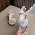 thumbnail image 6 of Zanarzt Girls Dress Shoes Toddler Little Girls Dress Shoes Flower Girls Mary Jane Flats Ballet Shoes Party Wedding Silver,US 10.5, 6 of 7