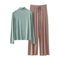 thumbnail image 3 of Censtreet Womens Pajamas Sets 2 Piece Long Sleeve Sleepwear Tops and Long Pants Soft Pjs Lounge Set, 3 of 3