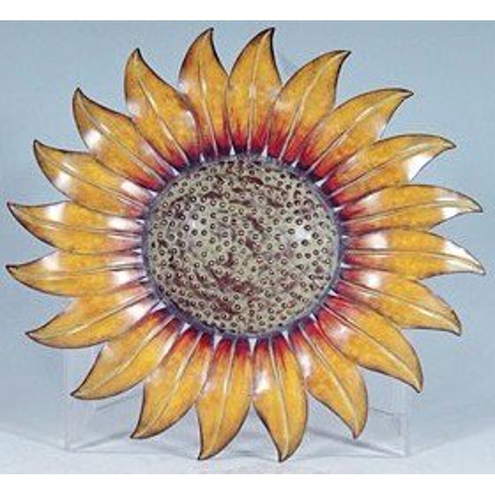 Metal Decorative 14 " Sunflower Wall Plaque