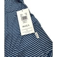 thumbnail image 5 of RVCA Women's Radley Blue Striped Center Front Knot Relaxed Fit Tee T-Shirt (Medium, Blue), 5 of 5