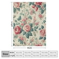 thumbnail image 4 of EastSmooth  Antique Rose - Classic Traditional Floral - 100% Cotton Quilted Throw Blanket, Blue, 4 of 6