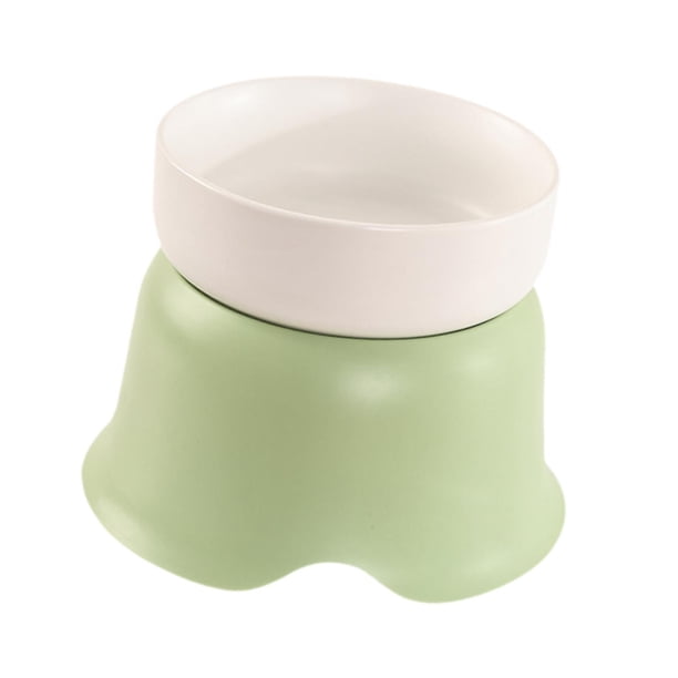 , Recipiente de alimentación de perros, desprendimiento de peso ligero para tazón de agua de gatos interiores, plato de comida, tazón de mascotas para Verde