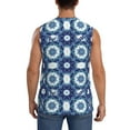thumbnail image 4 of Balery Vintage Blue Men's Sleeveless Muscle Shirts Workout Tank Top, Moisture Wicking, Odor Protection-3X-Large, 4 of 8