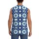 thumbnail image 4 of Fotbe Vintage Blue Men's Camiseta sin Mangas Estampada para Hombres, Playera Casual para Gimnasio, Entrenamiento, Playa-Medium, 4 of 7